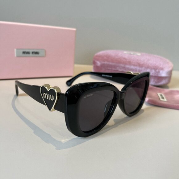 Miu Miu Women's Black Sunglasses - Picture 1 of 7